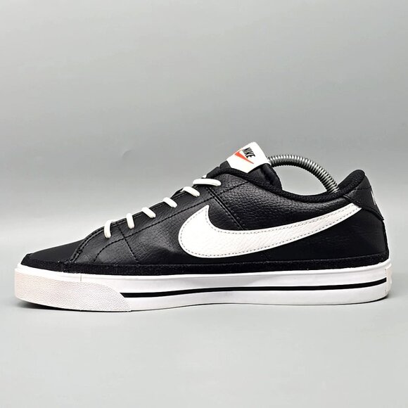 Nike Court Legacy Black Lace Up Casual Comfort Sneakers CU4150-002 Men's Size 9 - Picture 8 of 12